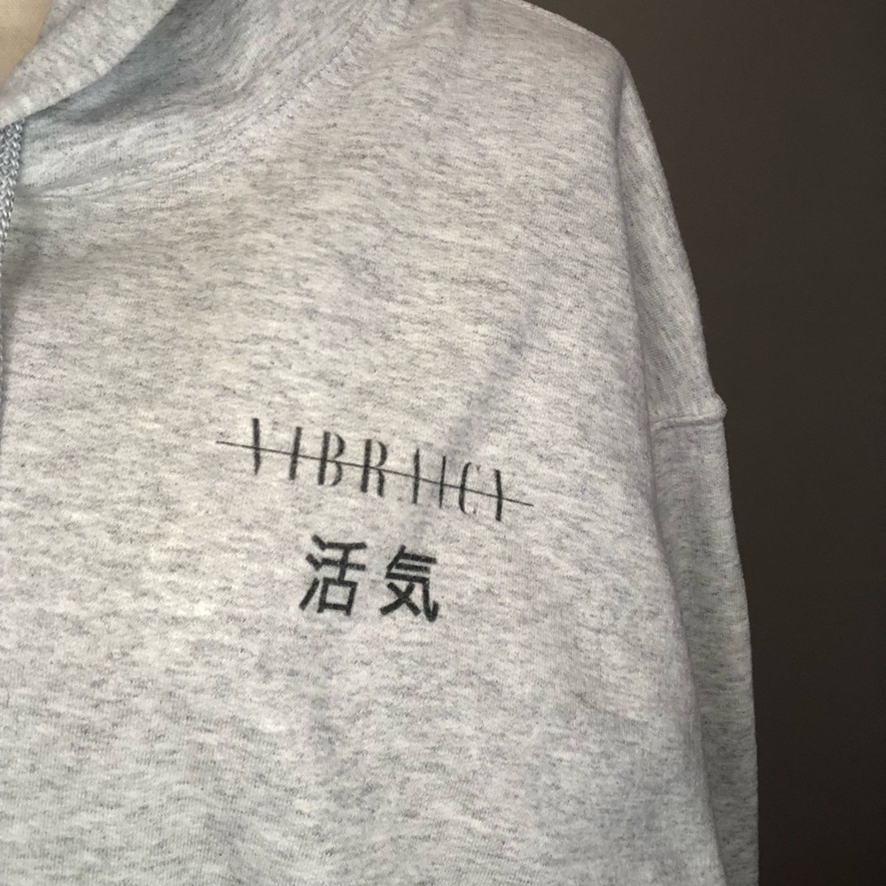 Gently worn light gray hoodie